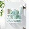 mDesign Steel Wall Mount Bathroom Hair Care Storage Organizer Basket